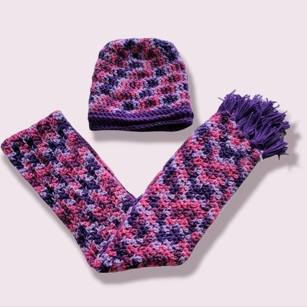 🟢 3 for $30 🟢 HANDMADE CROCHET SCARF & HAT SET
